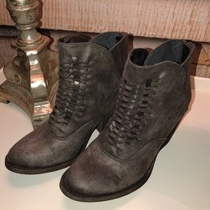Dark Brown Back Zip Booties